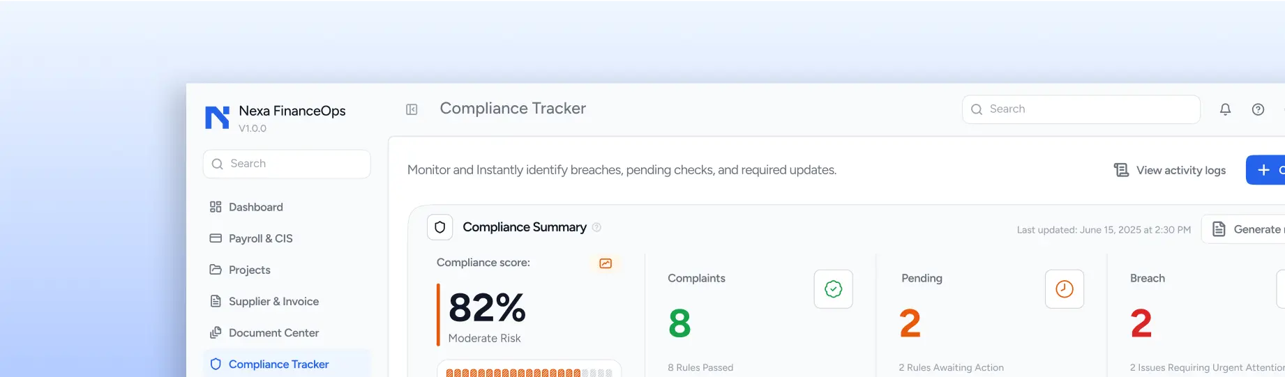 Client Overview Dashboard